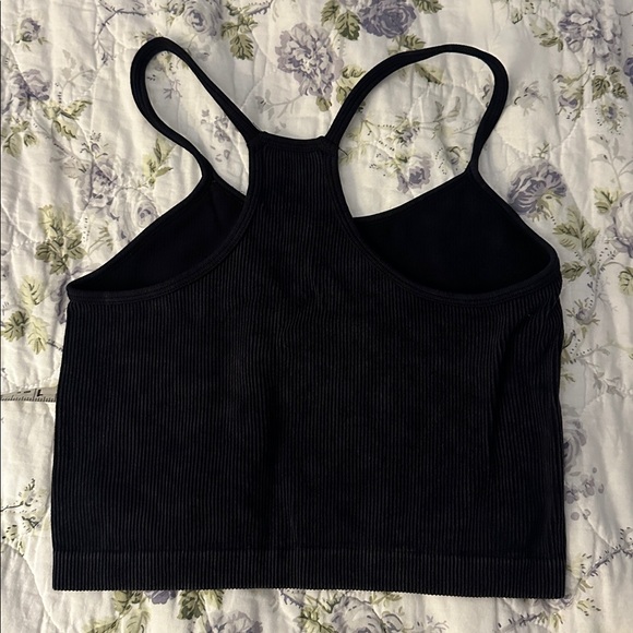 Black Ribbed Tank Top - Picture 3 of 5